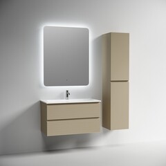 Тумба под раковину Sancos Folk 90 см подвесная капучино (FL90CP) - фото 5