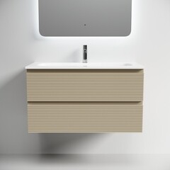 Тумба под раковину Sancos Folk 90 см подвесная капучино (FL90CP) - фото 3