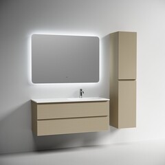 Тумба под раковину Sancos Folk 120 см подвесная правая капучино (FL120RCP) - фото 3