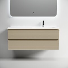 Тумба под раковину Sancos Folk 120 см подвесная правая капучино (FL120RCP) - фото 2