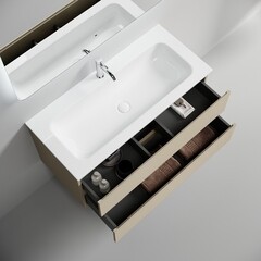 Тумба под раковину Sancos Folk 100 см подвесная капучино (FL100CP) - фото 6