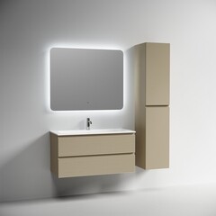 Тумба под раковину Sancos Folk 100 см подвесная капучино (FL100CP) - фото 5