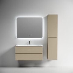 Тумба под раковину Sancos Folk 100 см подвесная капучино (FL100CP) - фото 4