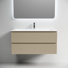 Тумба под раковину Sancos Folk 100 см подвесная капучино (FL100CP) - фото 3