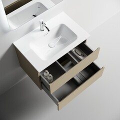 Тумба под раковину Sancos Folk 70 см подвесная капучино (FL70CP) - фото 5