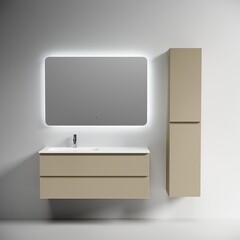 Тумба под раковину Sancos Folk 120 см подвесная левая капучино (FL120LCP) - фото 4