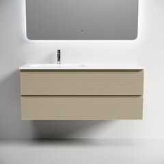 Тумба под раковину Sancos Folk 120 см подвесная левая капучино (FL120LCP) - фото 3