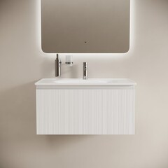 Тумба под раковину Sancos Code 80 см подвесная белая (CD80W) - фото 5