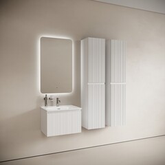 Тумба под раковину Sancos Code 60 см подвесная белая (CD60W) - фото 5