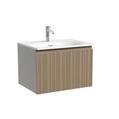 Изображение товара Тумба под раковину Sancos Code 60 см подвесная серо-бежевая (CD60GB)