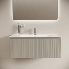 Тумба под раковину Sancos Code 100 см подвесная серая платина (CD100GP) - фото 5