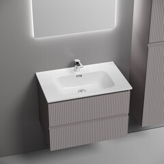 Тумба под раковину Sancos Snob T 70 см подвесная doha soft (SNT70SM) - фото 2