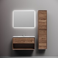 Тумба под раковину Sancos Marmi 1.0 90 см подвесная дуб чарльстон (MR1.090ECH) - фото 5