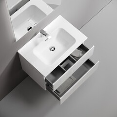 Тумба под раковину Sancos Snob T 70 см подвесная bianco (SNT70W) - фото 4