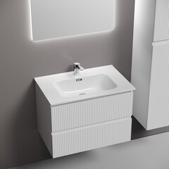 Тумба под раковину Sancos Snob T 70 см подвесная bianco (SNT70W) - фото 3