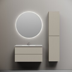 Тумба под раковину Sancos Snob R 90 см подвесная beige soft (SNR90CE) - фото 5