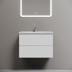 Тумба под раковину Sancos Snob R 70 см подвесная bianco (SNR70W) - фото 4