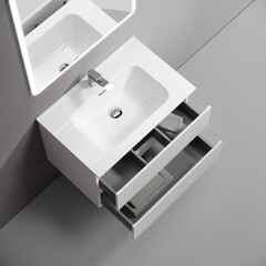 Тумба под раковину Sancos Snob R 70 см подвесная bianco (SNR70W) - фото 5