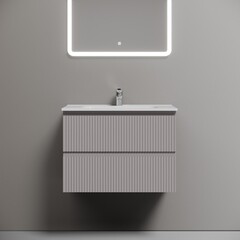 Тумба под раковину Sancos Snob R 70 см подвесная doha soft (SNR70SM) - фото 5