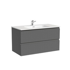 Тумба под раковину Sancos Folk 90 см подвесная grey soft (FL90GS) - фото 1