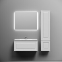 Тумба под раковину Sancos Very 90 см подвесная bianco (VR90W) - фото 4