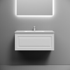 Тумба под раковину Sancos Very 90 см подвесная bianco (VR90W) - фото 3