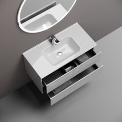 Тумба под раковину Sancos Snob T 90 см подвесная bianco (SNT90W) - фото 6