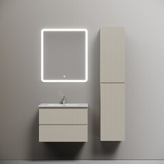 Тумба под раковину Sancos Snob R 70 см подвесная beige soft (SNR70CE) - фото 5