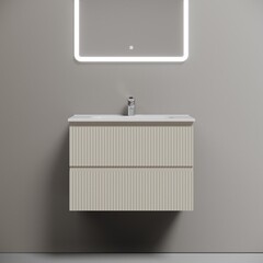 Тумба под раковину Sancos Snob R 70 см подвесная beige soft (SNR70CE) - фото 4