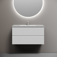 Тумба под раковину Sancos Snob R 90 см подвесная bianco (SNR90W) - фото 5