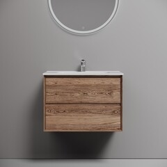 Тумба под раковину Sancos Marmi 2.0 70 см подвесная дуб чарльстон (MR2.070ECH) - фото 5