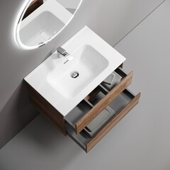 Тумба под раковину Sancos Marmi 2.0 70 см подвесная дуб чарльстон (MR2.070ECH) - фото 4