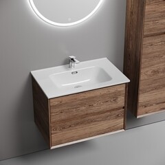 Тумба под раковину Sancos Marmi 2.0 70 см подвесная дуб чарльстон (MR2.070ECH) - фото 3