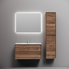 Тумба под раковину Sancos Marmi 2.0 90 см подвесная дуб чарльстон (MR2.090ECH) - фото 6