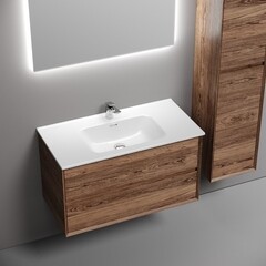 Тумба под раковину Sancos Marmi 2.0 90 см подвесная дуб чарльстон (MR2.090ECH) - фото 4