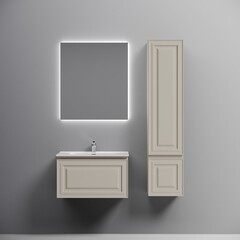 Тумба под раковину Sancos Very 70 см подвесная beige soft (VR70CE) - фото 5