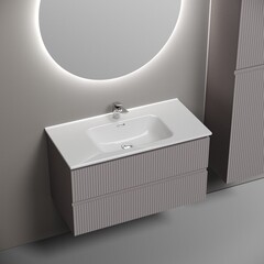 Тумба под раковину Sancos Snob R 90 см подвесная doha soft (SNR90SM) - фото 3