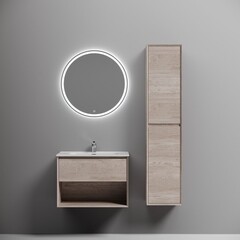 Тумба под раковину Sancos Marmi 1.0 70 см подвесная дуб галифакс натуральный (MR1.070EG) - фото 6