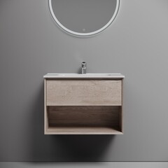 Тумба под раковину Sancos Marmi 1.0 70 см подвесная дуб галифакс натуральный (MR1.070EG) - фото 4