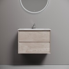 Тумба под раковину Sancos Marmi 2.0 70 см подвесная дуб галифакс натуральный (MR2.070EG) - фото 5