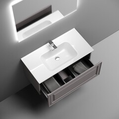 Тумба под раковину Sancos Very 90 см подвесная doha soft (VR90SM) - фото 2