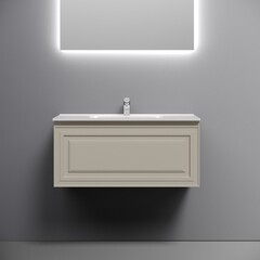 Тумба под раковину Sancos Very 90 см подвесная beige soft (VR90CE) - фото 3