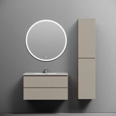 Тумба под раковину Sancos Snob T 90 см подвесная beige soft (SNT90CE) - фото 6