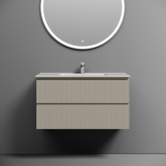 Тумба под раковину Sancos Snob T 90 см подвесная beige soft (SNT90CE) - фото 5