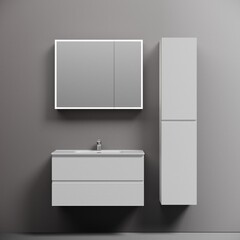 Тумба под раковину Sancos Folk 90 см подвесная bianco (FL90W) - фото 6