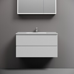 Тумба под раковину Sancos Folk 90 см подвесная bianco (FL90W) - фото 5