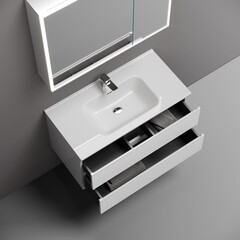 Тумба под раковину Sancos Folk 90 см подвесная bianco (FL90W) - фото 3