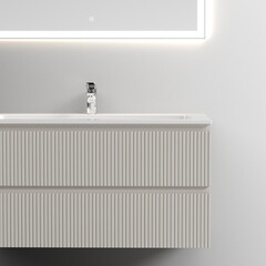 Тумба под раковину Sancos Snob T 120 см подвесная beige soft (SNT120CE) - фото 8