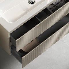 Тумба под раковину Sancos Snob T 120 см подвесная beige soft (SNT120CE) - фото 5