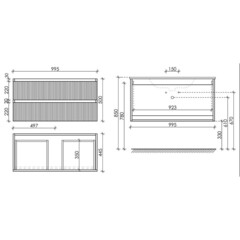 Тумба под раковину Sancos Snob R 100 см подвесная bianco (SNR100W) - фото 2